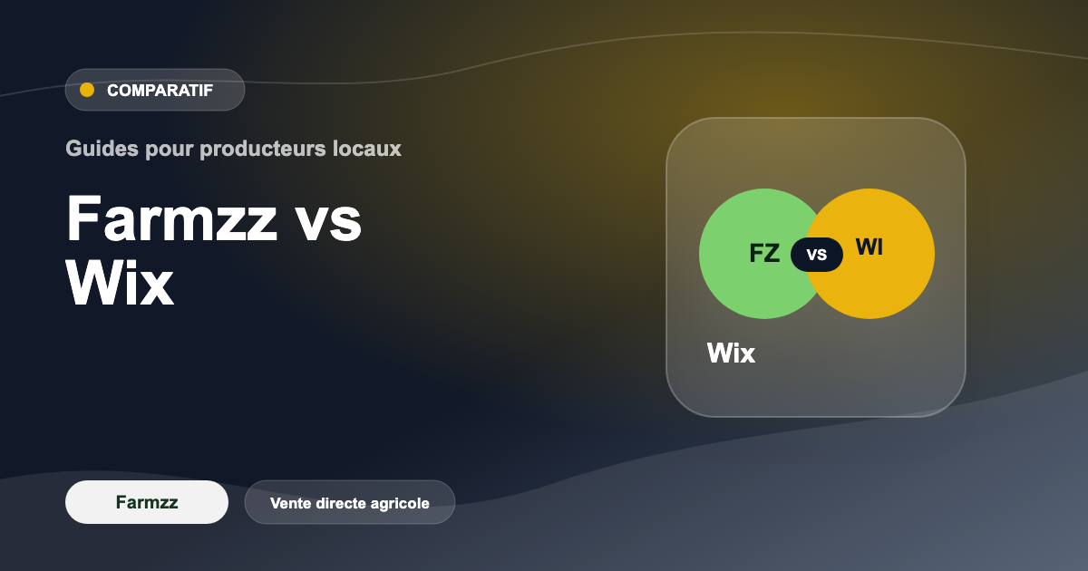 Farmzz vs Wix : comparaison simple pour fermes locales